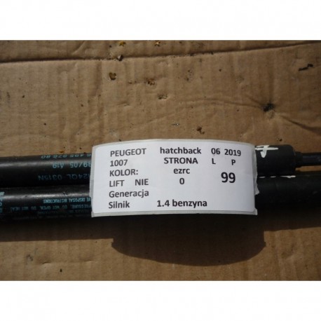 SIŁOWNIKI TELESKOPY MASKI PEUGEOT 1007