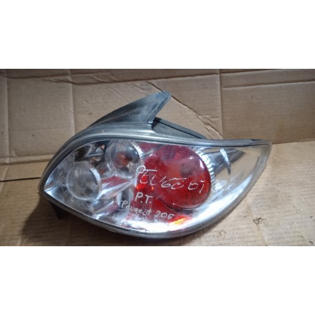 PEUGEOT 206 CHROM LAMPA TYŁ PRAWA