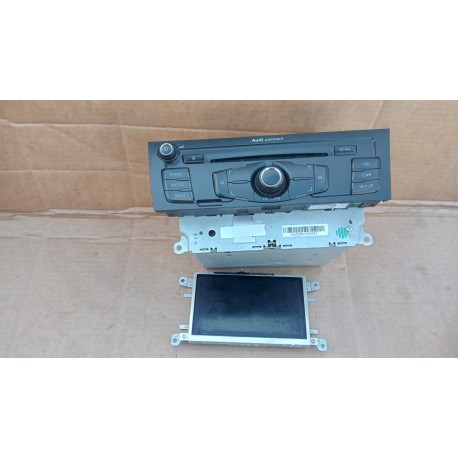 A4 B8 RADIO ZMIENIARKA CD EKRAN KOMPLET 8T2035186P