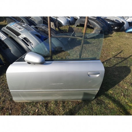 AUDI A4 B6 CABRIO DRZWI PRZÓD LEWE SREBNE